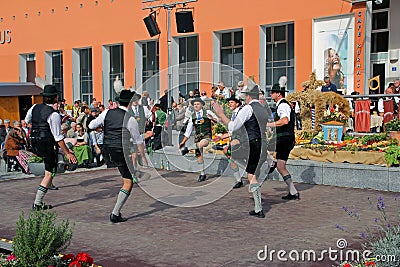 Group of mans dance in bavaria