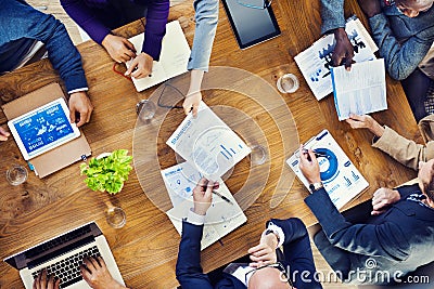 Group of Multiethnic Busy People Working in an Office