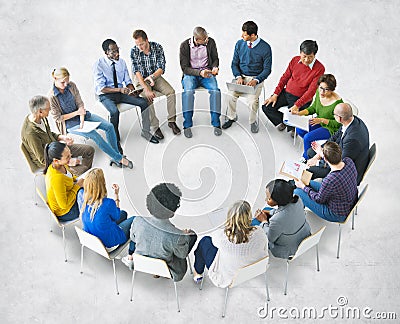 Group of Multiethnic Diverse People Brainstorming