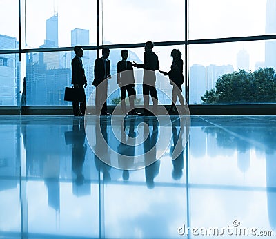 Group of People with Business Meeting