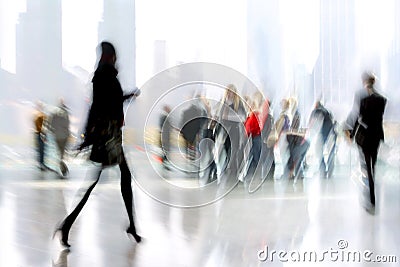 Group of people in the lobby business center