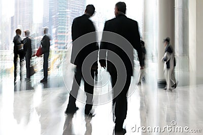 Group of people in the lobby business center