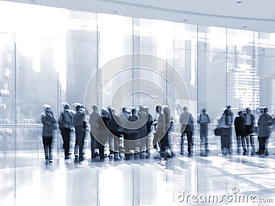 Group of people in the lobby business center