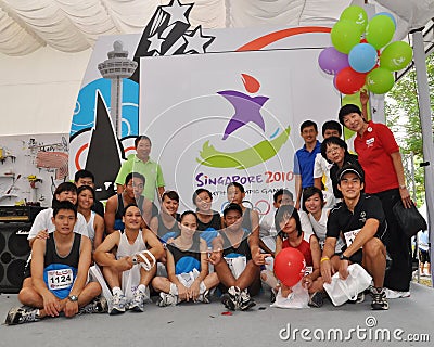 Group photo during Youth Olympic Games logo launch