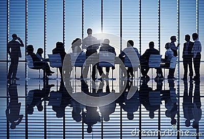 Group of World Business People at a Meeting