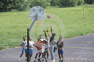 Groups of African-American youths