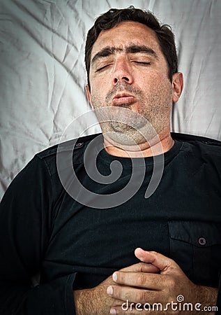 Grunge portrait of a sick hispanic coughing