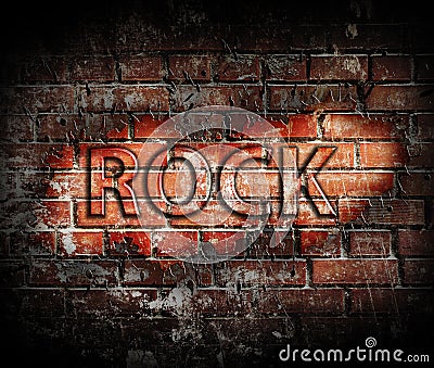 Grunge rock music poster