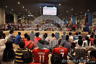 Guangzhou Evergrande win the AFC Champions League,Results outside the stadium waiting for the game fans