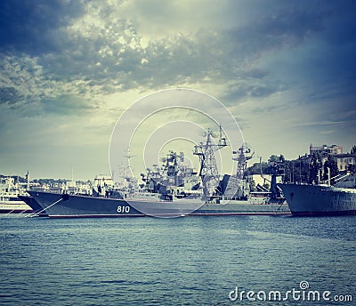 Guided Missile Frigate Ladnyy in Sevastopol Bay