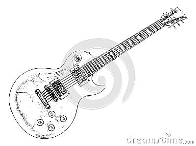 Guitar Close Up, Illustration