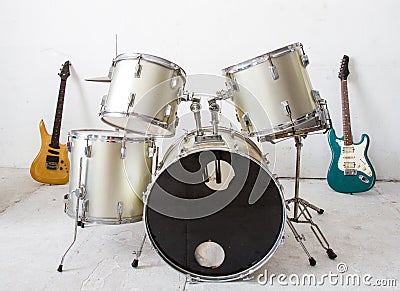 Guitar and drum kit