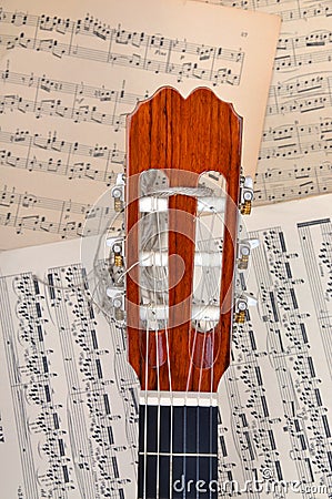 Guitar and music notes