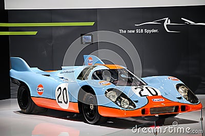 Gulf Porsche 917K racing car