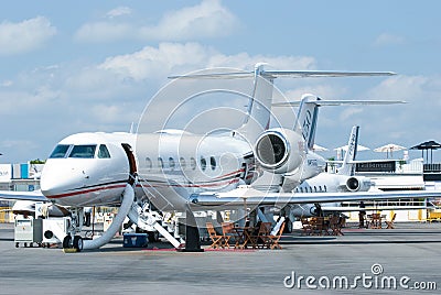 Gulfstream business jets at Singapore Airshow