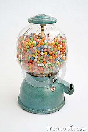 Stock Image: Gumball machine from an old store in 1950. Image: 15292631
