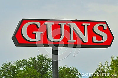 Gun store sign