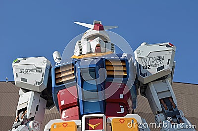 Gundam Statue in Odaiba, Japan