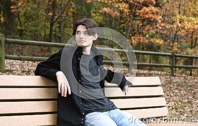 Guy on park bench