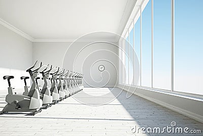 Gym with big windows