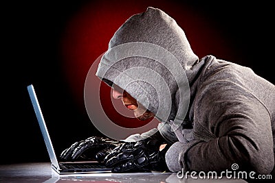 Hacker with laptop