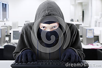 Hacker stealing business information