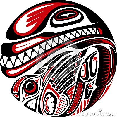 Free Download Architectural Design Software on Haida Style Tattoo Design Created With Animal Images  Editable Vector