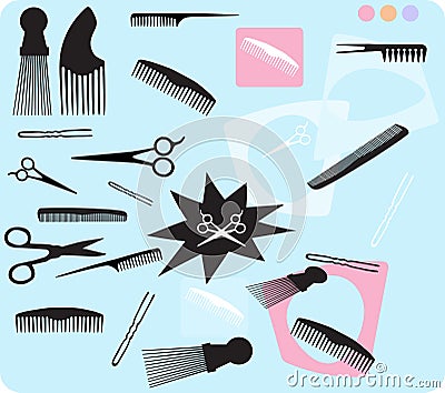 Hair Combs Scissors