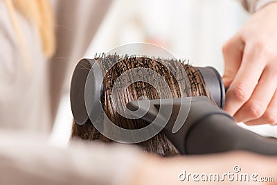 Hair drying.