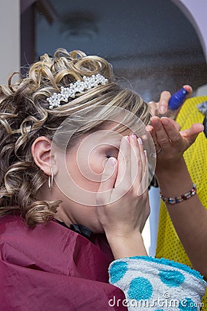 Beautiful Bride Preparing For 74