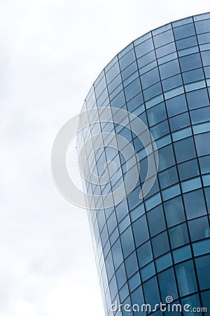 Half round glass building