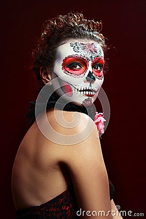 Halloween make up sugar skull