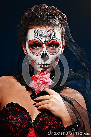 Halloween make up sugar skull