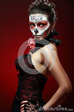 Halloween make up sugar skull