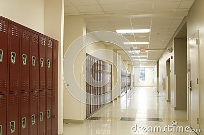 Hallway at High School