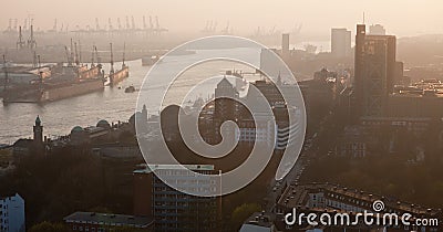 Hamburg aerial panoramic view