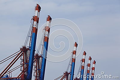 Hamburg - Container gantry cranes