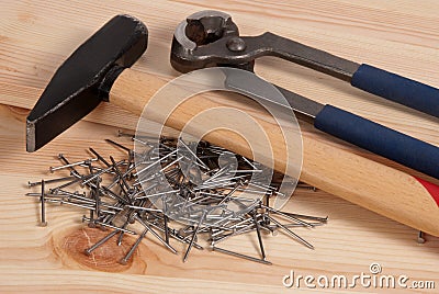 Hammer and nails