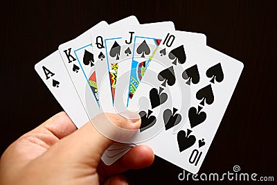 Hand with cards