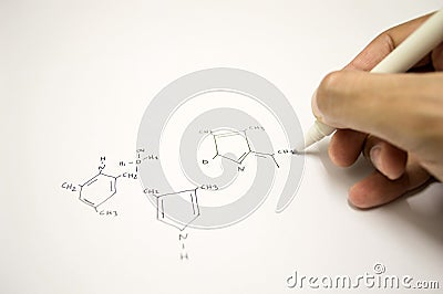 Hand drawing molecular structure