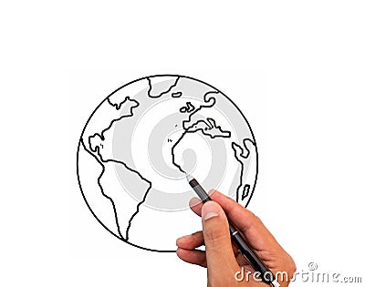 Hand drawing the world