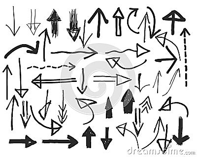 Hand-drawn arrow doodles