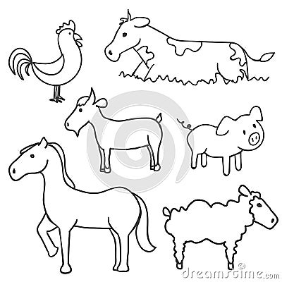 Drawn farm animals Stock Images - Search Stock Images on Everypixel
