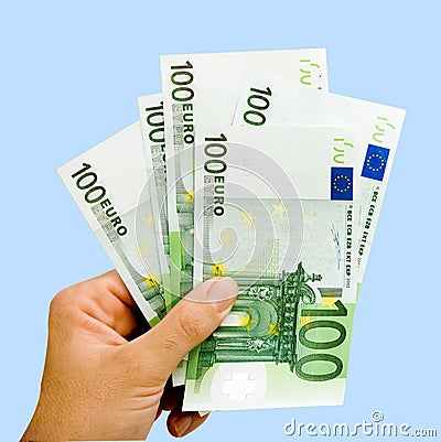 Hand with euro