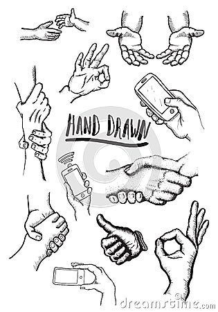 Hand Graphics Stock Vector - Image: 40598758
