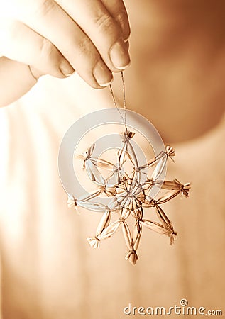 Hand Hanging Star Ornament