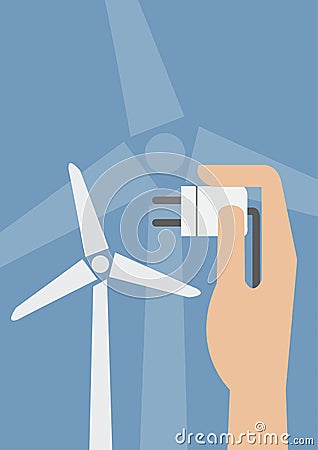 Hand hold eco power plug and Wind turbines