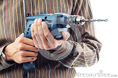 Hand hold electric powered drill