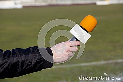 Hand hold microphone for interview