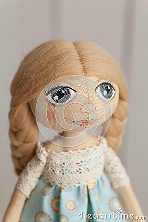 Hand made fabric doll